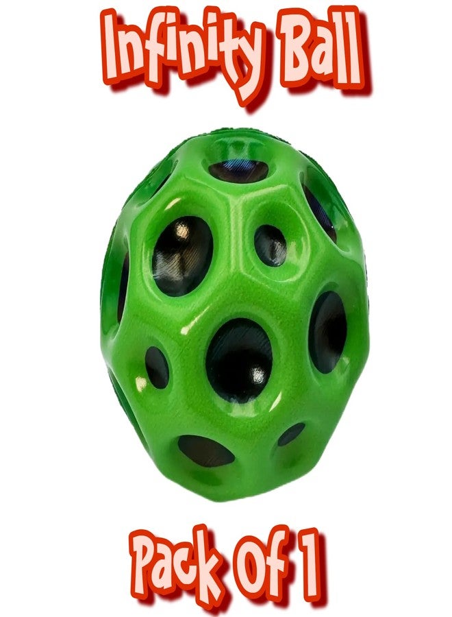 Buko Super Infinity Crazy Bounce Moon Ball: Ultimate Grip and Catch, Enhances Hand-Eye Coordination (Pack of 1 (Green) - Image 2